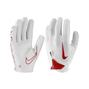 NWT Nike Vapor Jet 7.0 White Red Football Gloves Youth Size Small